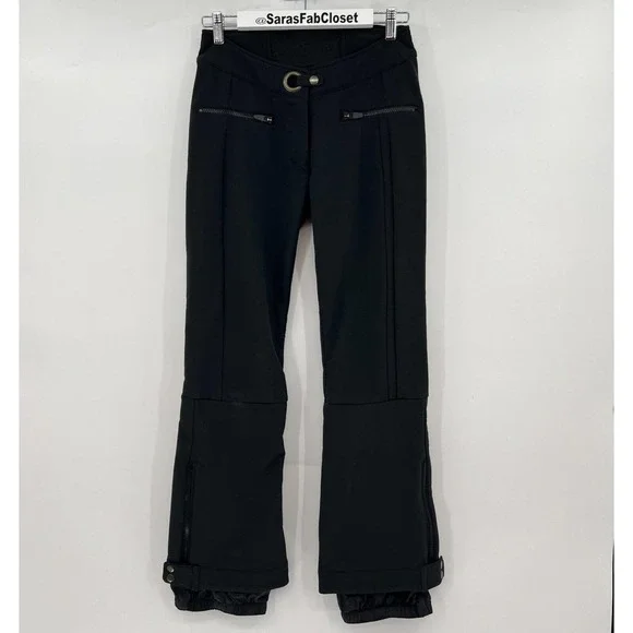 Obermeyer Black Ski/Snowboard Pants Loop Snap Closure Zip Pockets Women's Size 4 - Picture 1 of 8